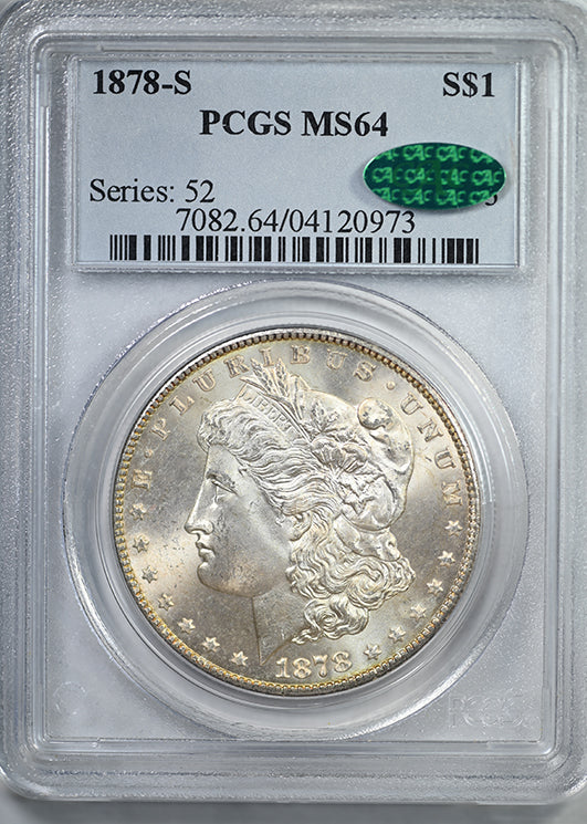 1878-S Morgan Dollar $1 PCGS MS64 CAC