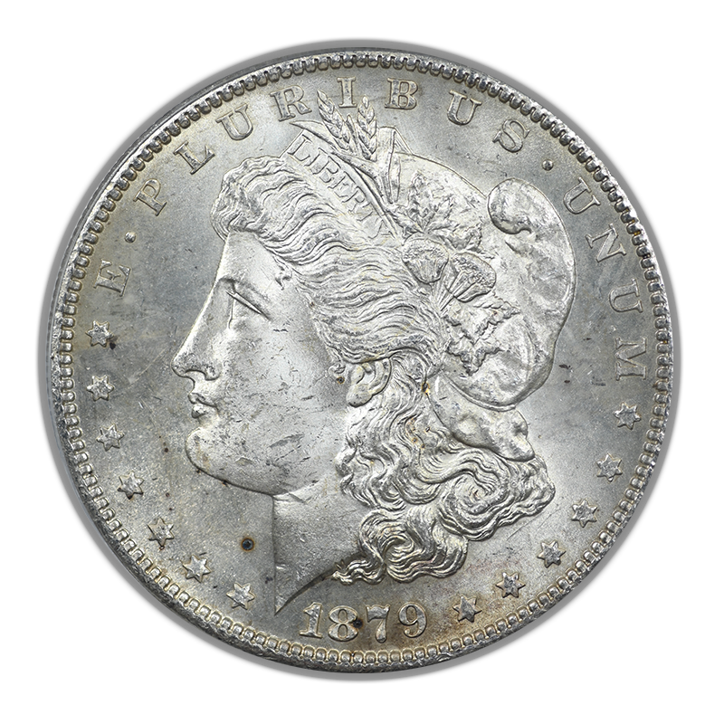 1879-S Morgan Dollar $1 ANACS Brilliant Uncirculated - Legends of The Comstock Lode