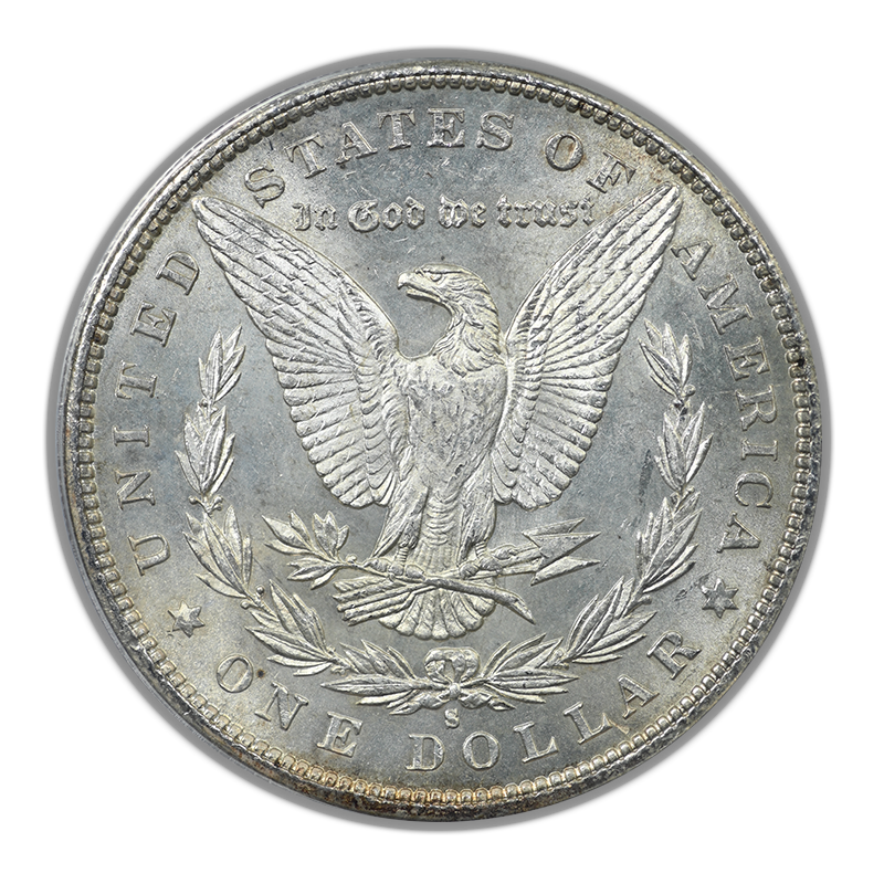 1879-S Morgan Dollar $1 ANACS Brilliant Uncirculated - Legends of The Comstock Lode