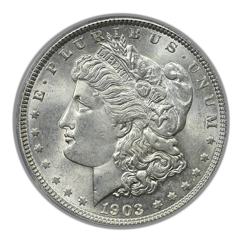 1903 Morgan Dollar $1 ANACS Brilliant Uncirculated - Legends of The Comstock Lode