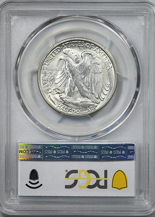 1943-S Walking Liberty Half Dollar 50C PCGS MS64 CAC FS-901, Missing Initials