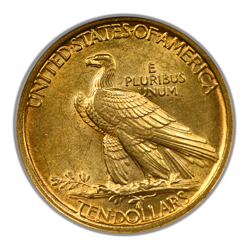 1907 Indian Head Gold Eagle $10 NGC Fatty MS62 - No Motto