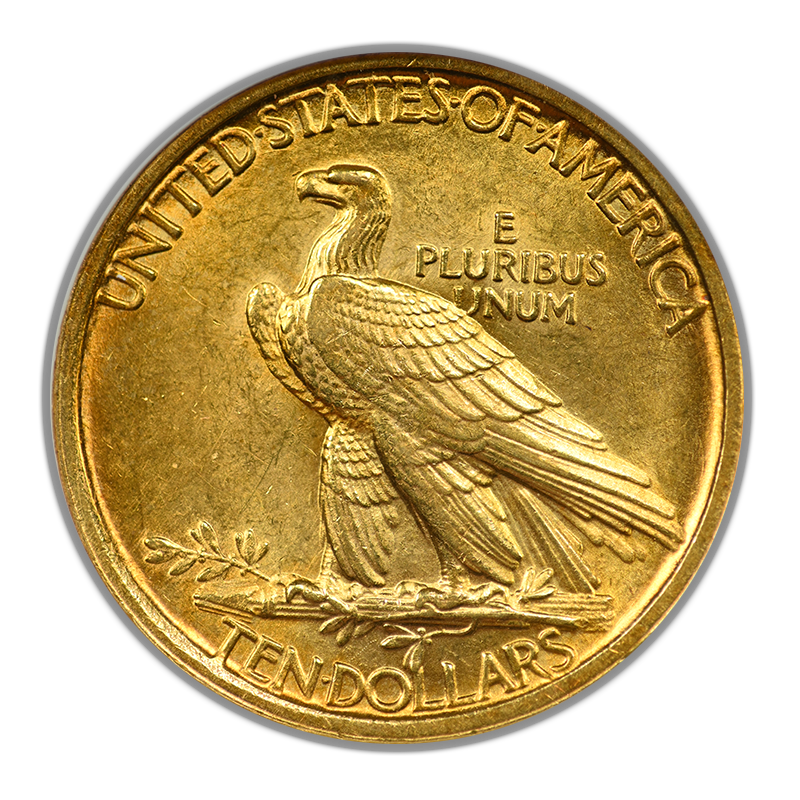 1907 Indian Head Gold Eagle $10 NGC Fatty MS62 - No Motto