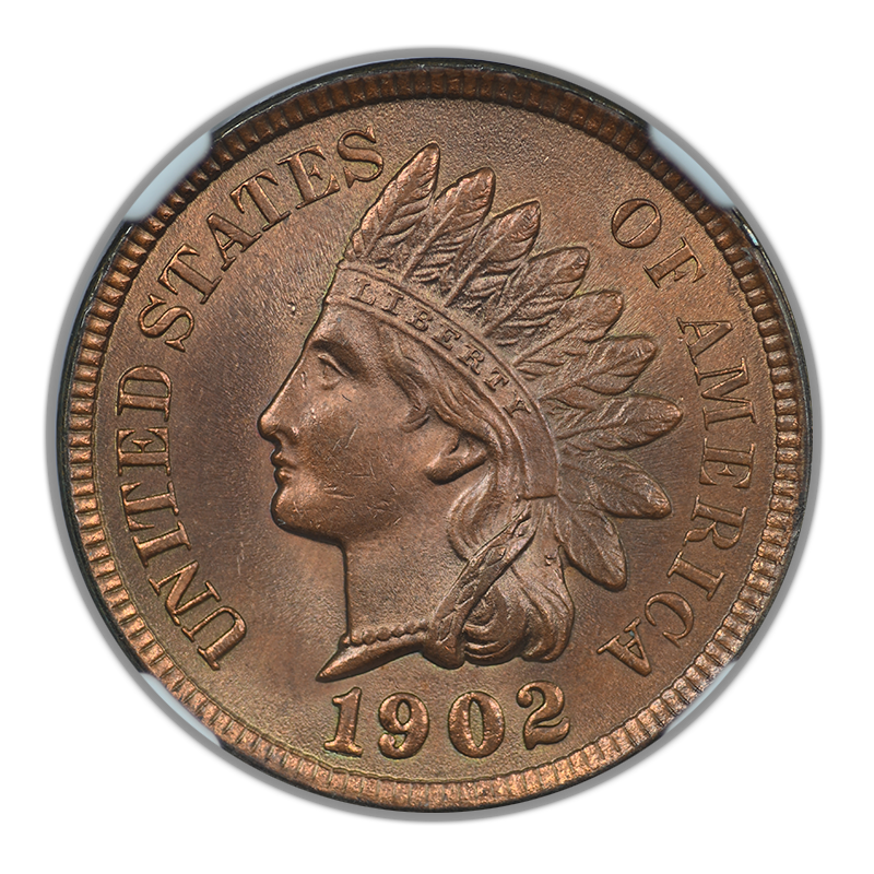 1902 Bronze Indian Head Cent 1C NGC MS64RB