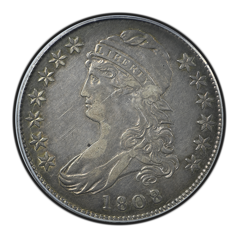 1808/7 Capped Bust Half Dollar 50C PCGS XF40 Obverse