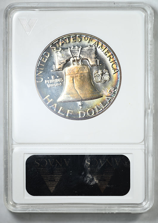 1962 Proof Franklin Half Dollar 50C ANACS Soapbox PF65 - TONED!