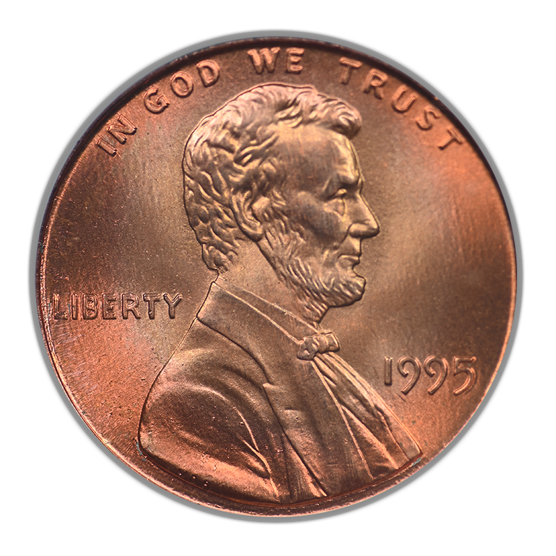 1995 Doubled Die Obverse Lincoln Memorial Cent 1C PCGS MS67RD CAC DDO