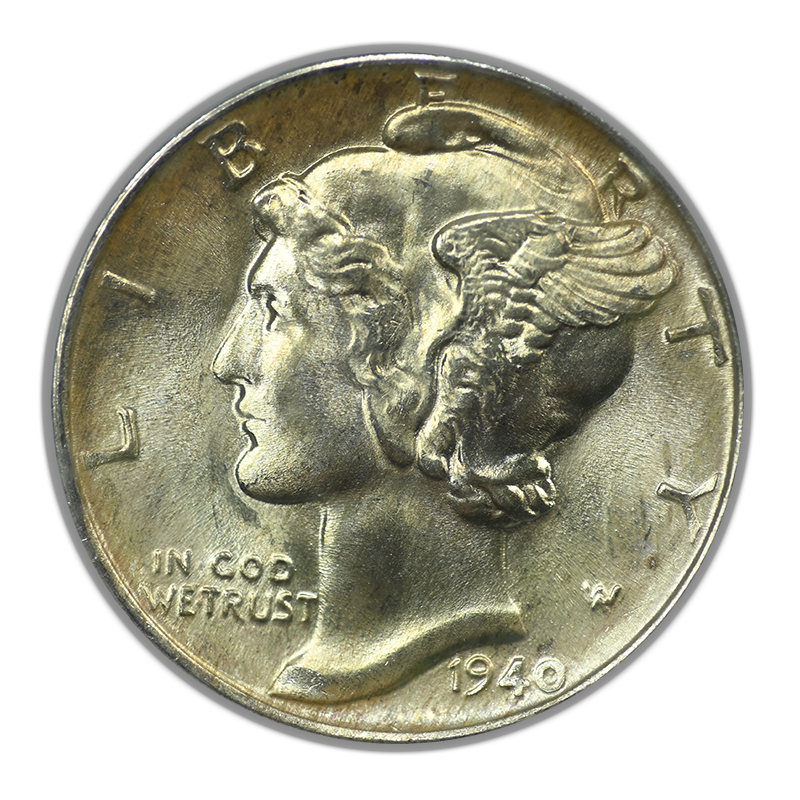 1940 Mercury Dime 10C PCGS MS67