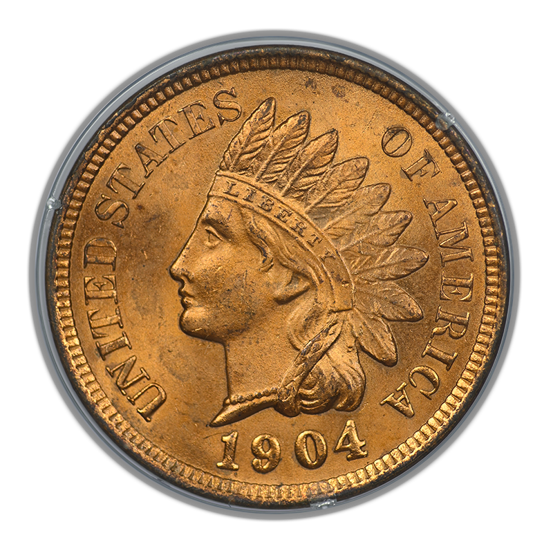 1904 Bronze Indian Head Cent 1C PCGS Rattler MS64RD