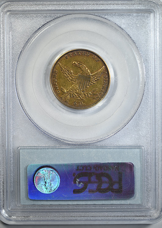 1834 Classic Head Plain 4 Gold Half Eagle $5 PCGS VF35 Reverse Slab