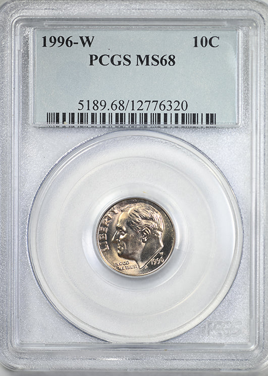 1996-W Roosevelt Dime 10C PCGS MS68