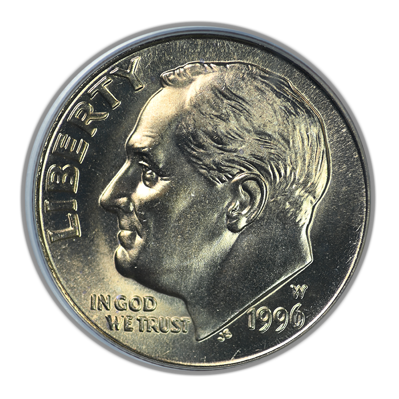 1996-W Roosevelt Dime 10C PCGS MS68