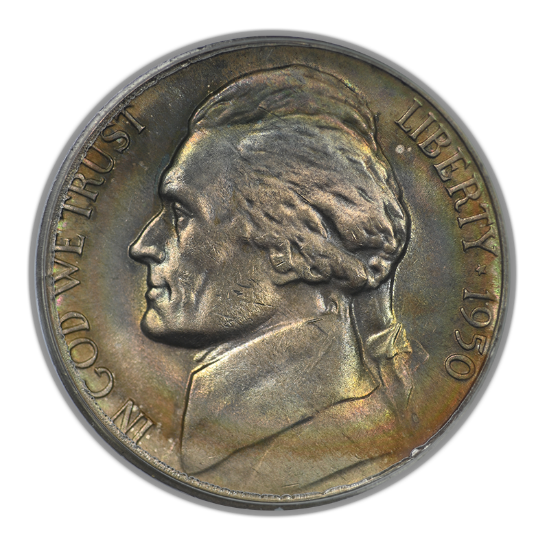 1950-D Jefferson NIckel 5C PCGS MS65 - TONED!