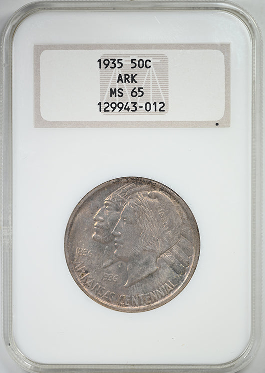 1935 Arkansas Classic Commemorative Half Dollar 50C NGC Fatty MS65