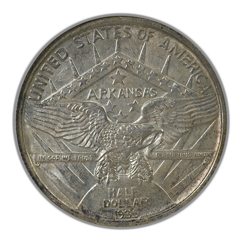 1935 Arkansas Classic Commemorative Half Dollar 50C NGC Fatty MS65