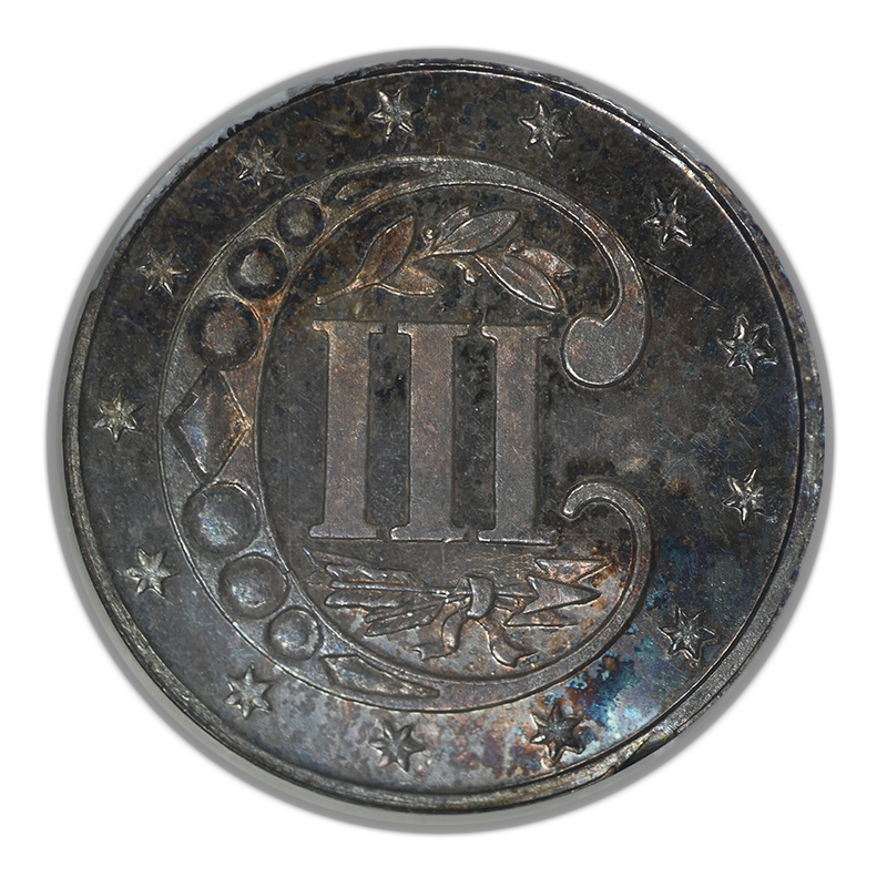 1867 Proof Three Cent Silver Piece 3CS ANACS Soapbox Net PF45