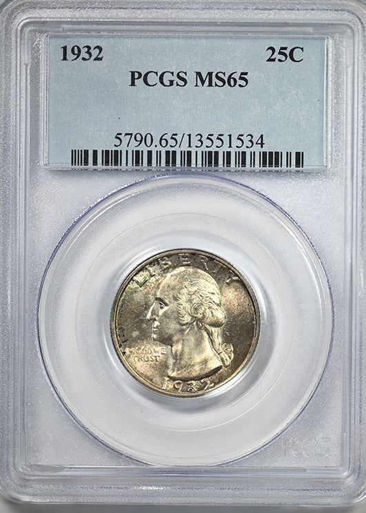 1932 Washington Quarter 25C PCGS MS65