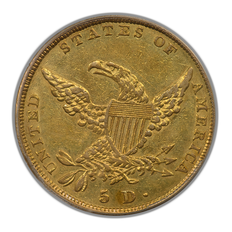 1837 Classic Head Gold Half Eagle $5 PCGS XF40