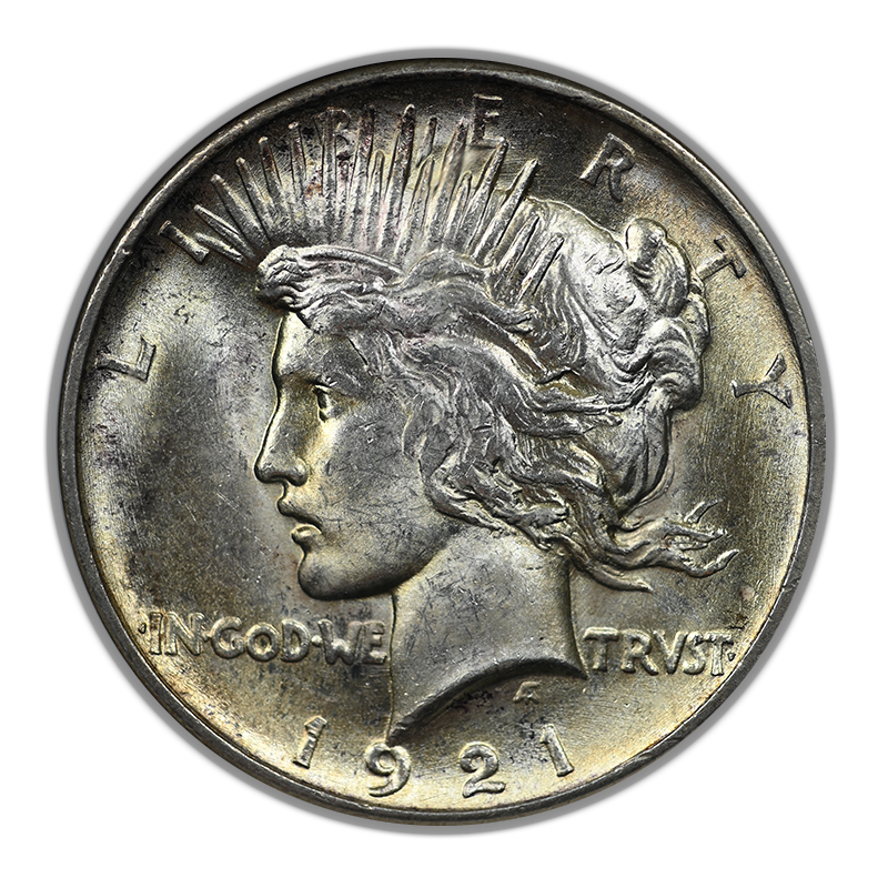 1921 Peace Dollar $1 ANACS MS63
