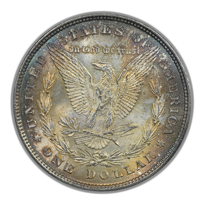 1878 8TF Morgan Dollar $1 PCGS MS62 CAC OGH - REVERSE TONED!