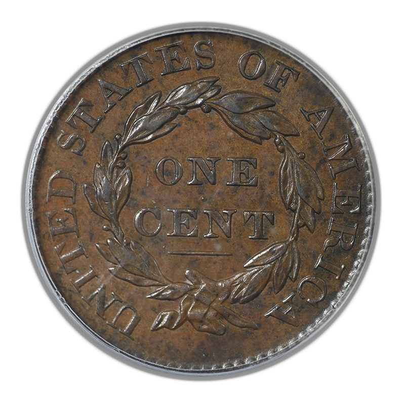 1826 Coronet Head Large Cent 1C PCGS MS62BN - Newcomb 4