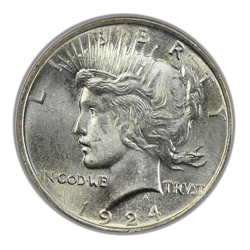 1924 Peace Dollar $1 NGC MS65
