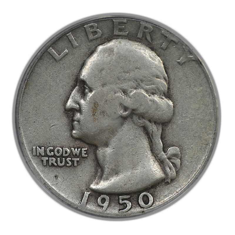 1950-D/S Washington Quarter 25C PCGS VF30