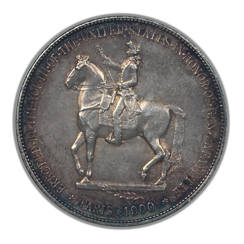1900 Lafayette Classic Commemorative Dollar $1 ANACS MS62 - TONED!