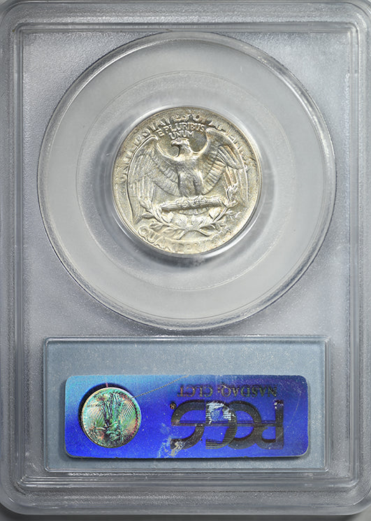 1964 Washington Quarter 25C PCGS Mint Error AU58 - Struck on Rolled Thin Planchet