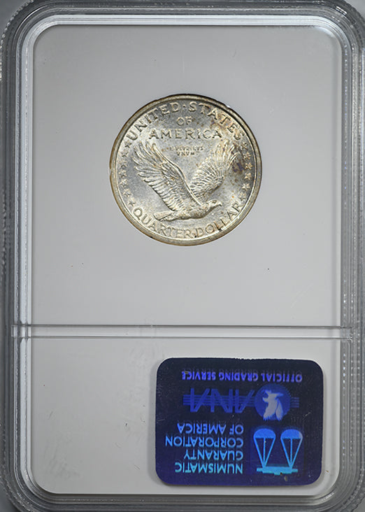 1917-D Type 1 Standing Liberty Quarter 25C NGC MS63FH - Full Head