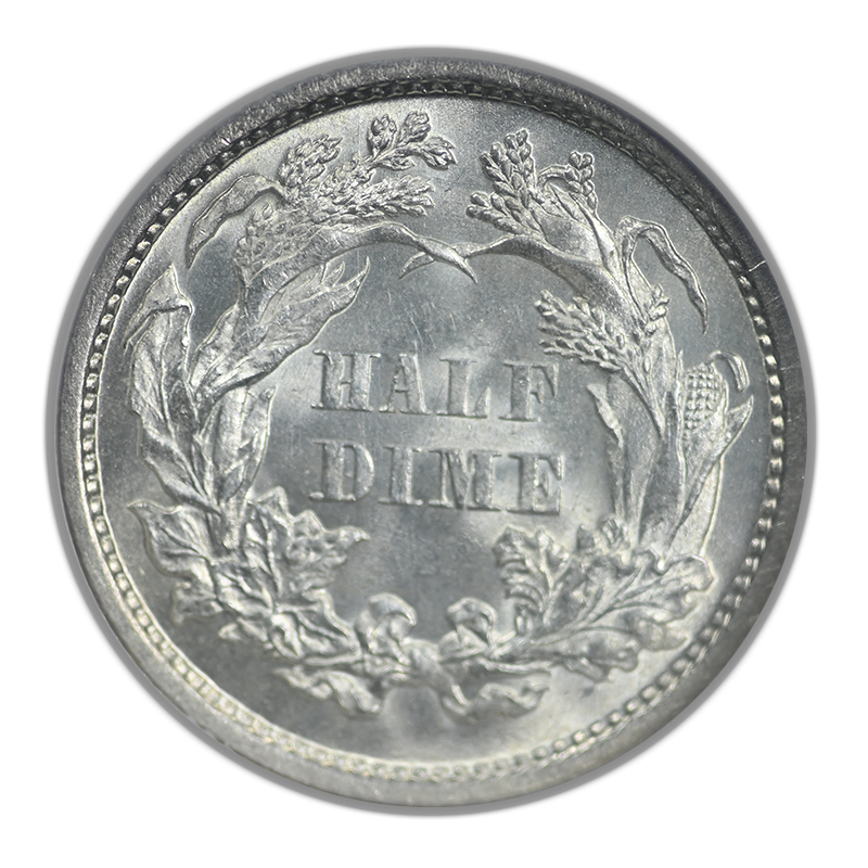 1870 Liberty Seated Half Dime H10C NGC MS65