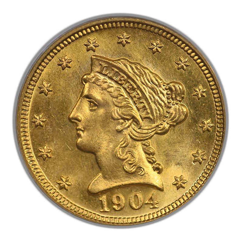 1904 Liberty Head Gold Quarter Eagle $2.50 PCGS MS65