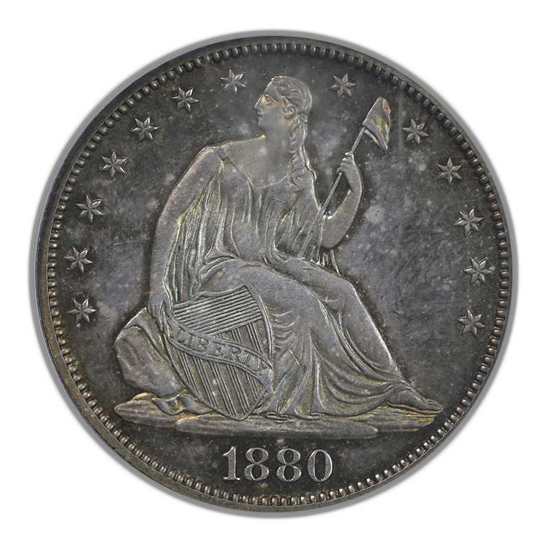 1880 Proof Liberty Seated Half Dollar 50C NGC PF64 - TONED!