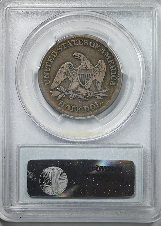 1866-S Liberty Seated Half Dollar 50C PCGS F15 - No Motto