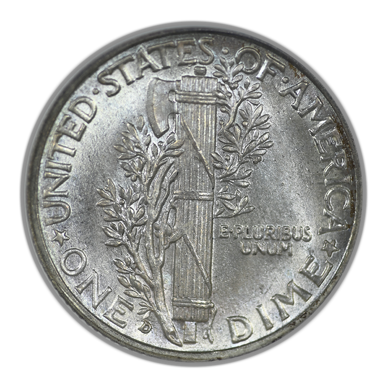 1937-D Mercury Dime 10C NGC MS66FB - Full Bands