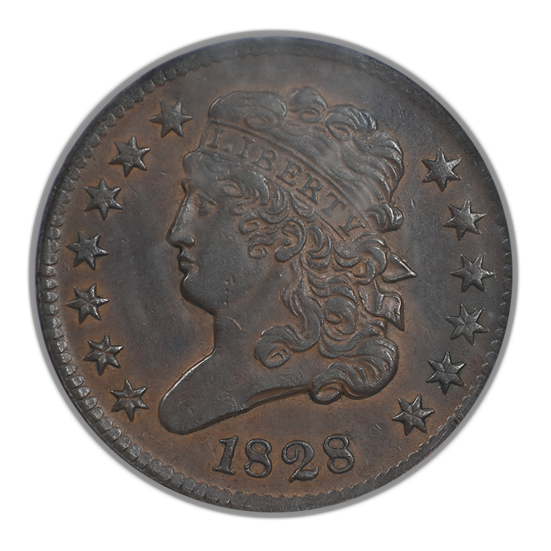 1828 Classic Head Half Cent 1/2C NGC AU55BN