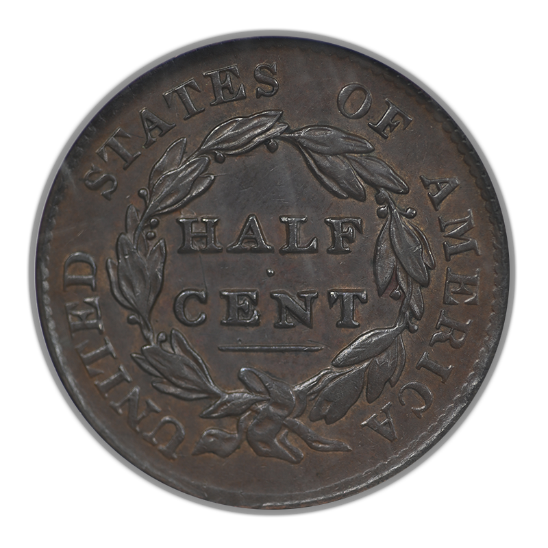 1828 Classic Head Half Cent 1/2C NGC AU55BN
