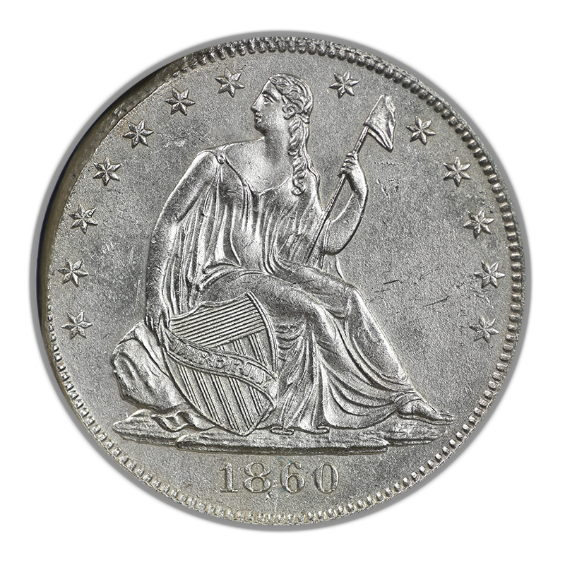 1860-O Liberty Seated Half Dollar 50C NGC Shipwreck Effect United States Issue - SS Republic