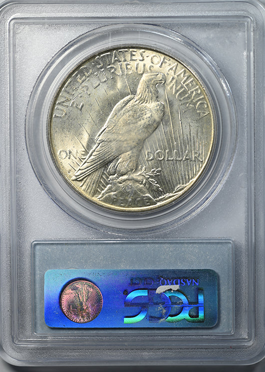 1923-S Peace Dollar $1 PCGS MS63+ Reverse Slab