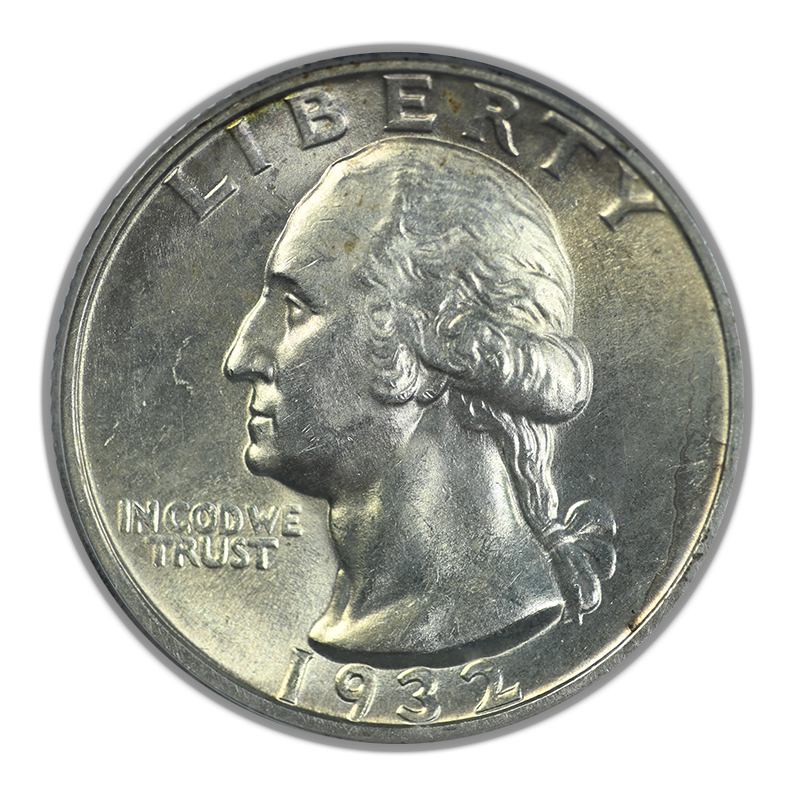 1932-D Washington Quarter 25C PCGS AU58 Obverse