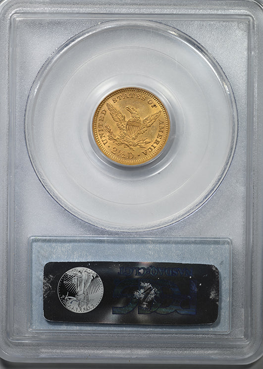 1873 Liberty Head Gold Quarter Eagle $2.50 PCGS MS62 CAC - Open 3