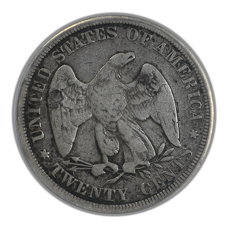 1875 Twenty Cent Piece 20C PCGS VG08 Reverse