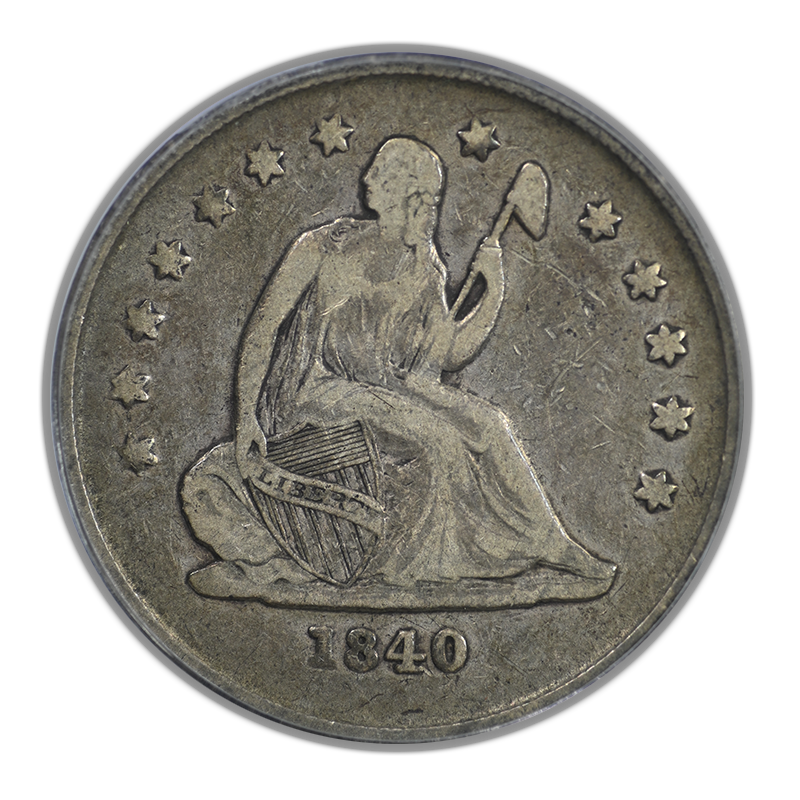 1840-O Liberty Seated Quarter 25C PCGS F15 - No Drapery