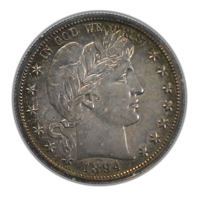 1894 Proof Barber Half Dollar 50C PCGS Rattler PR63 Obverse