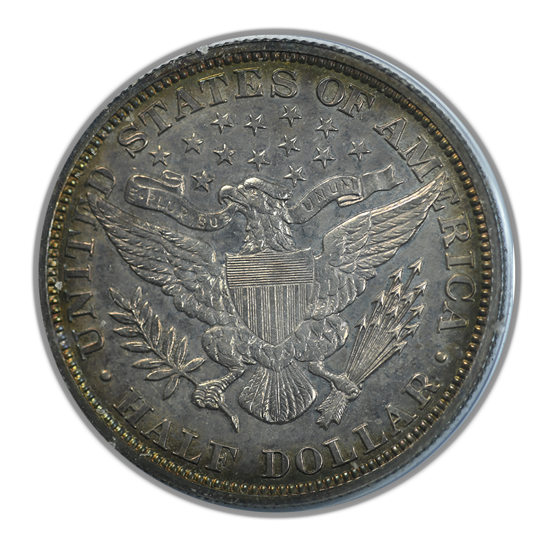 1894 Proof Barber Half Dollar 50C PCGS Rattler PR63 Reverse