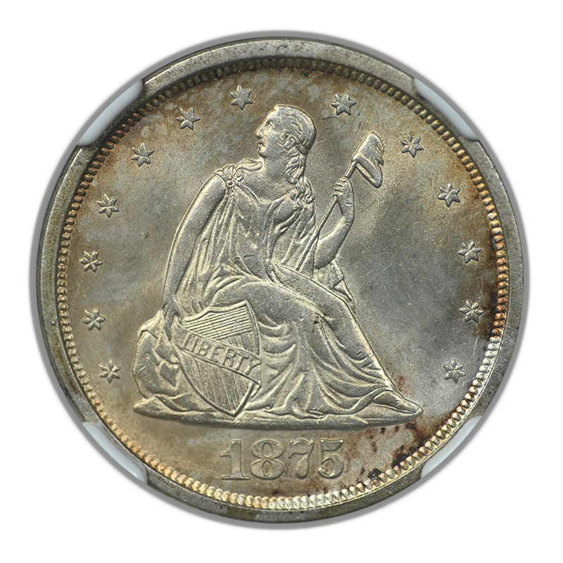 1875-S Twenty Cent Piece 20C NGC MS64