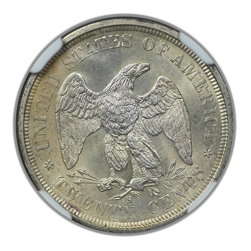 1875-S Twenty Cent Piece 20C NGC MS64