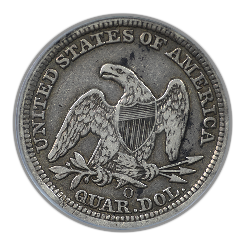 1858-O Liberty Seated Quarter 25C PCGS VF25