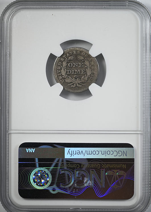 1838-O Liberty Seated Dime 10C NGC G4 CAC Reverse Slab