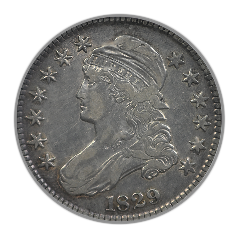 1829 Capped Bust Half Dollar 50C NGC VF30 - Small Letters O-108A Obverse